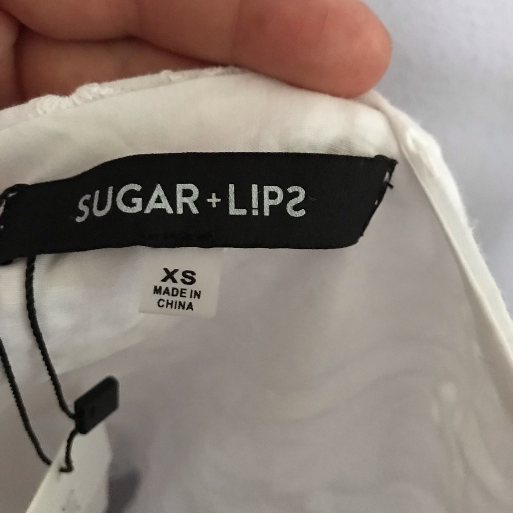 Sugar+Lips. Spaghetti strap frilly shirt. Size XS. - Picture 3 of 3